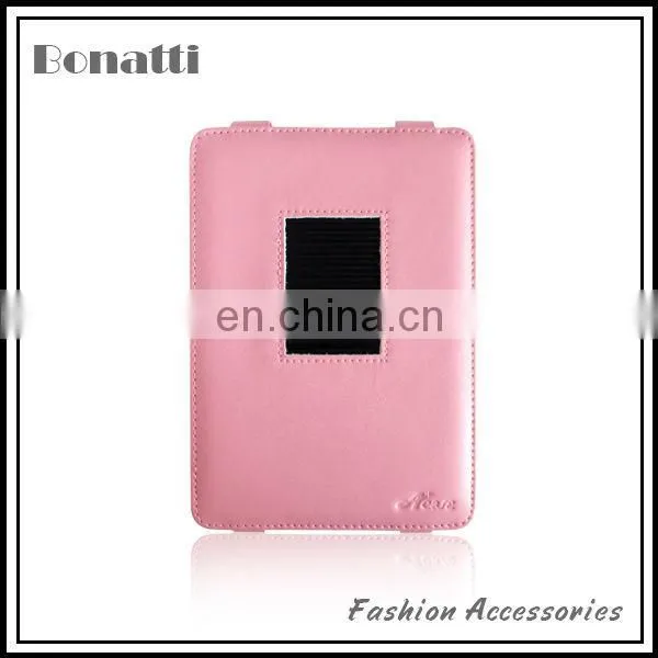 Pink flip style leather Ipad and tablet computer cases