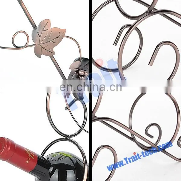 New Arrived Boat Shape Copper Wine holder Bottle Red Wine Rack Stand Display