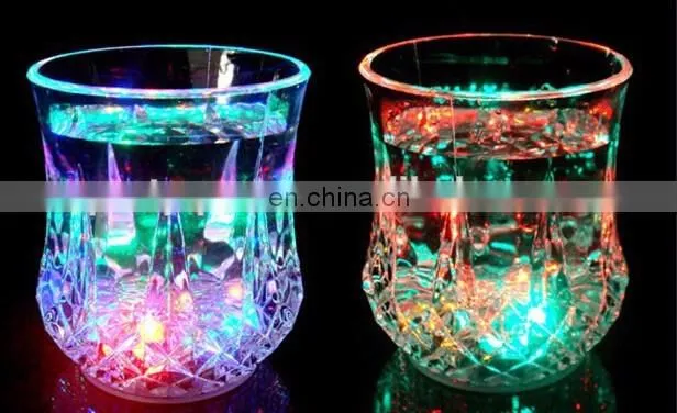 Eco friendly LED automatic lighting liquor cup for bar 200ml