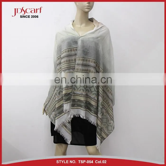 Women 100% polyester multicolor pashmina hijab scarf