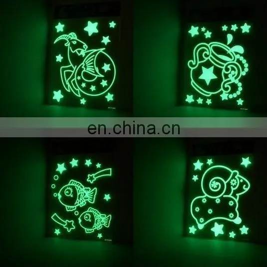Hot-Selling high quality glow in dark luminous sticker