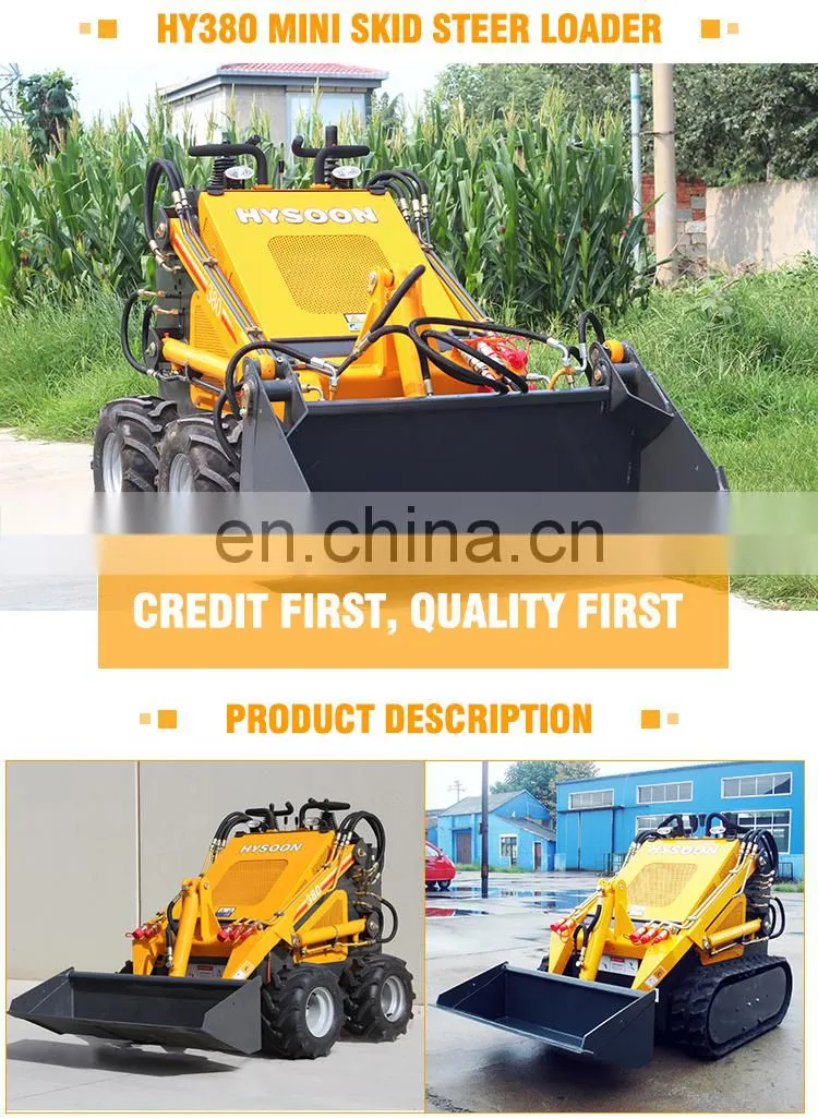 hysoon utility skid steer loader mini digger for garden