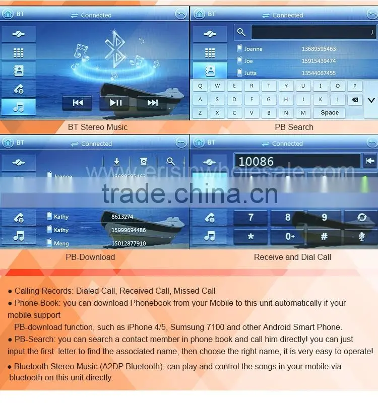 Erisin ES8020M 8" Cheap MTK Car Audio DVD GPS Navigation System