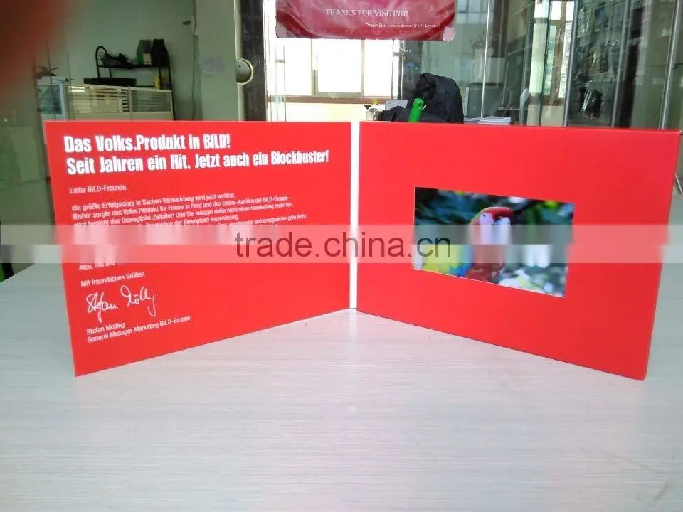 promotional video business card 4.3inch video wedding card
