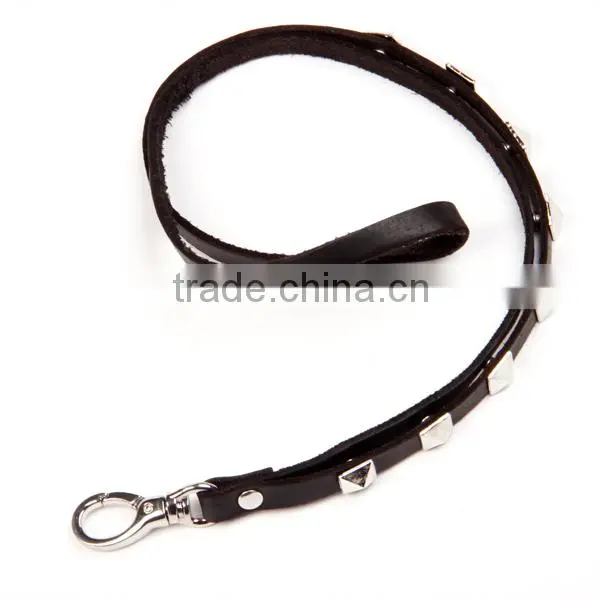 Wholesale handmade key chains fashion custom PU leather key holder,rivets key chains