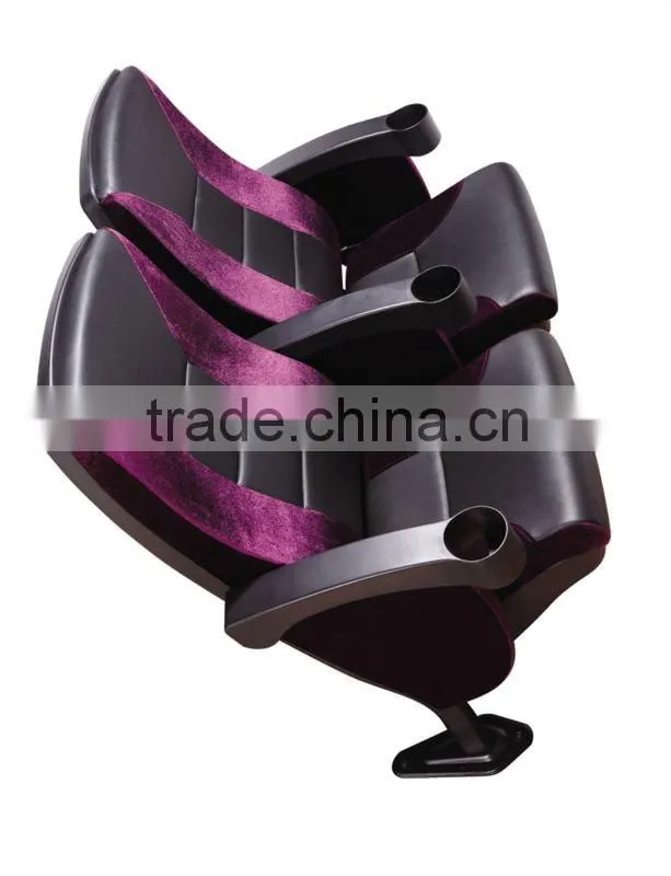 rocking 3D lovers cinema chair in fabric and leather HJ813B