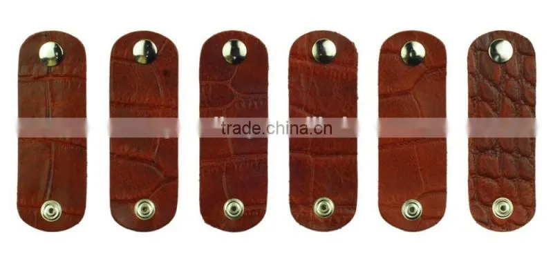 High Quality Gift Genuine Leather CLIPS Cable Tidy Data Cable Storage LEATHER CORD ORANGIZER