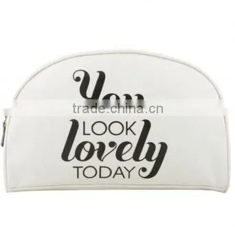 You Look Lovely design has been printed big and bold in black cosmetic bag