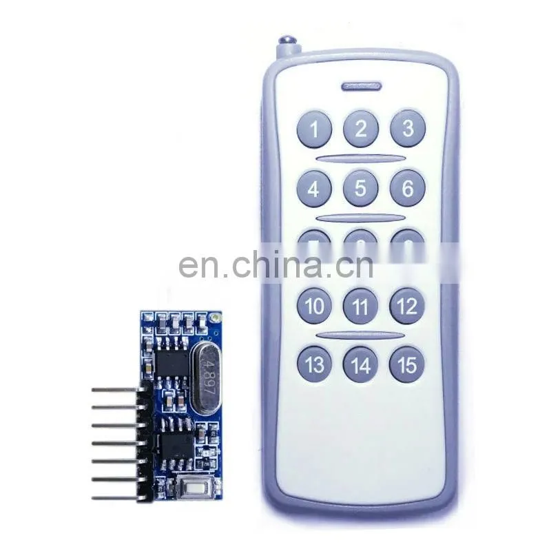 12 button rf remote control Learning code ev1527 long range 1000meter
