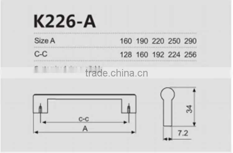 Aluminium Embedded Cabinet Door Pull Handle