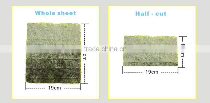 21cm yaki sushi nori roasted seaweed nori sheets for sale