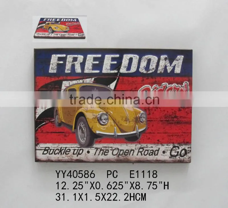Retro embossed metal signs freedom, Rusty tin sign, vintage decorative tin sign