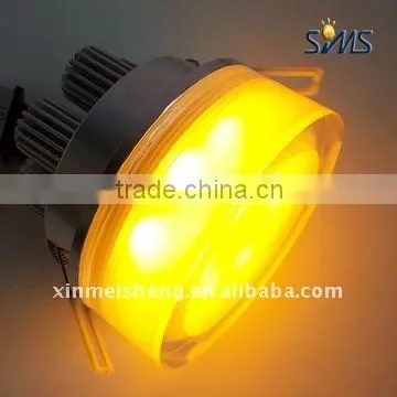 Round ABS external electrical source yellow led panel down light 6w