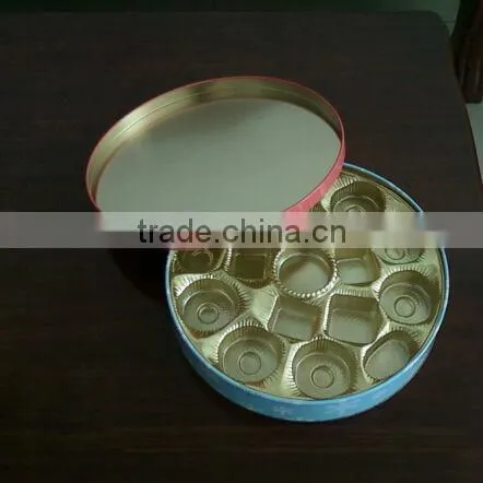 round cookie/chocolate tin box