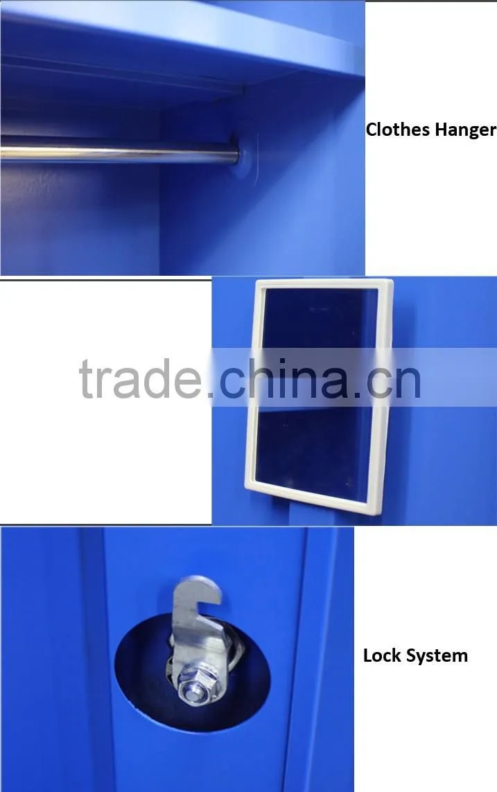Home Furniture Deep Color Metal Bedroom Lockers Of One Door