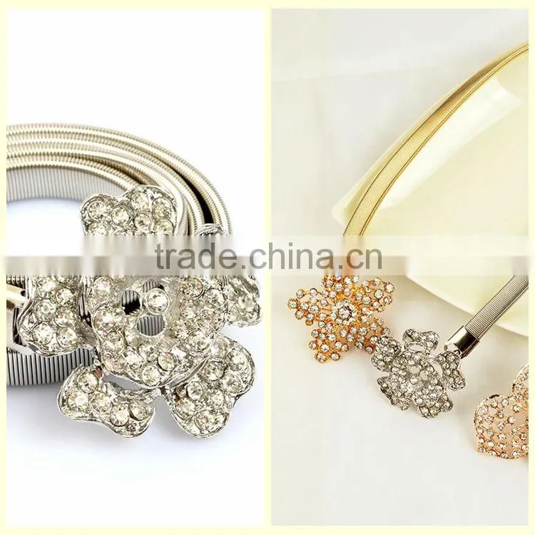 2014 fashion body jewelry silver flower waist chain belt belly chains