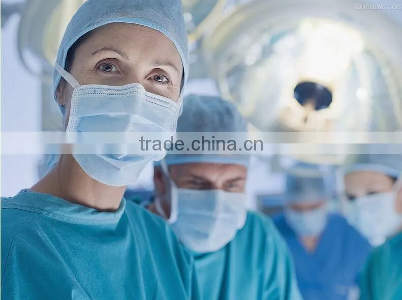 Disposable Non woven surgical face mask with Round/Flat Tie On