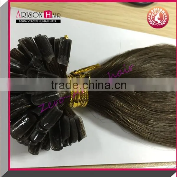 European virgin hair I,U,V,flat tip pre bonded hair extension Vietnam hair