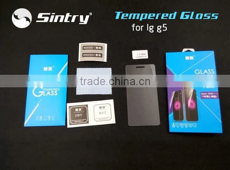 High definition tempered glass film wholesale mobile Arc edge glass film 2.5D 9H for lg g5 tempered glass