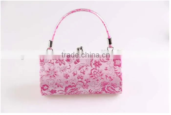 Colourful silk cloth mini bag classical bride hand bag evening bag