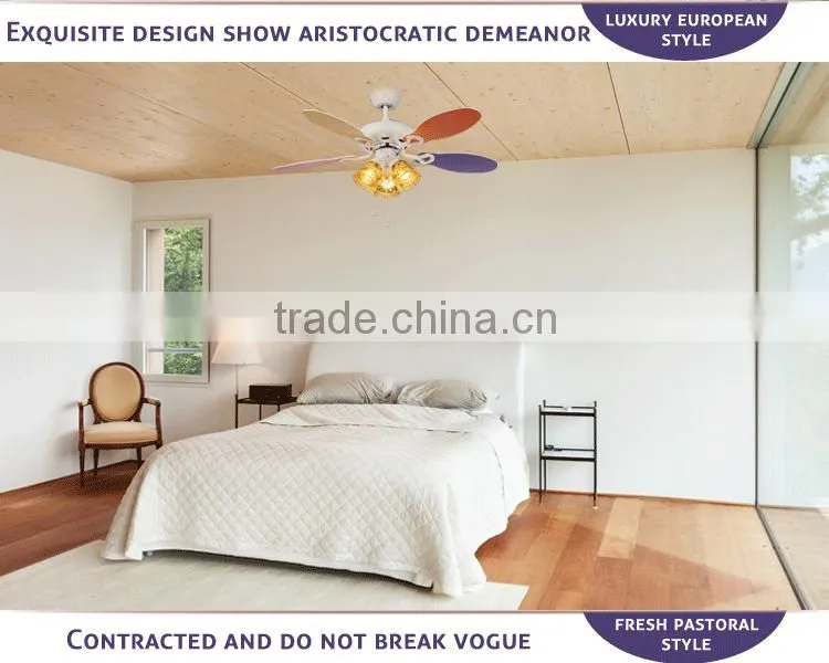 Home Decorative Classical Design Ceiling Light Fan with Pulling Switch