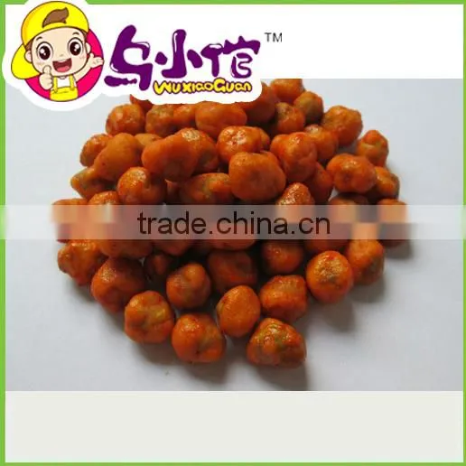 Bacon flavor coated green pea snack