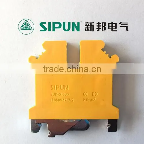 SUK2.5 earthed din rail screw type terminal block