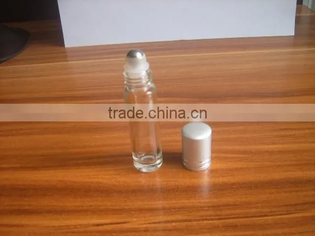 2016 New High Quality Clear 10 ml Glass Roll-on Vials with Stainless Steel Roller Balls