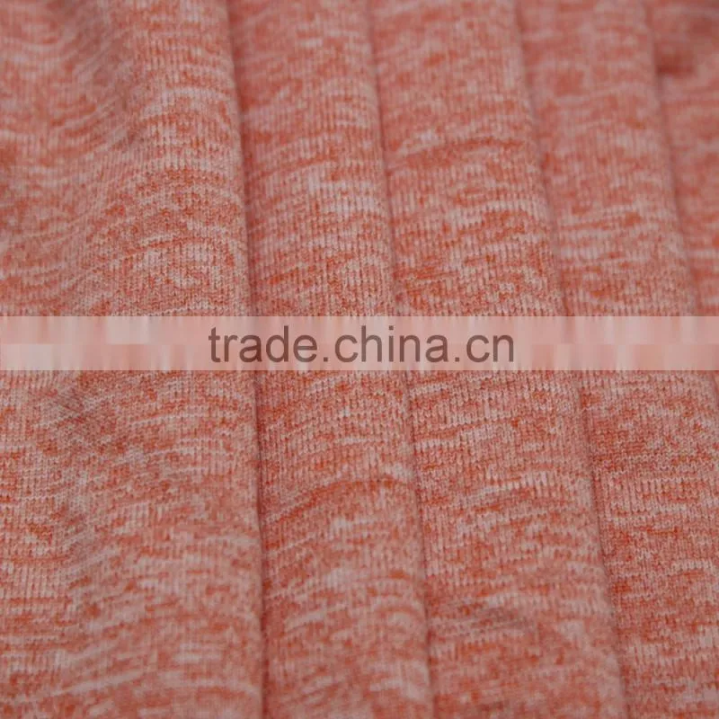 Cationic polyester heather lycra fabric for sports jersey