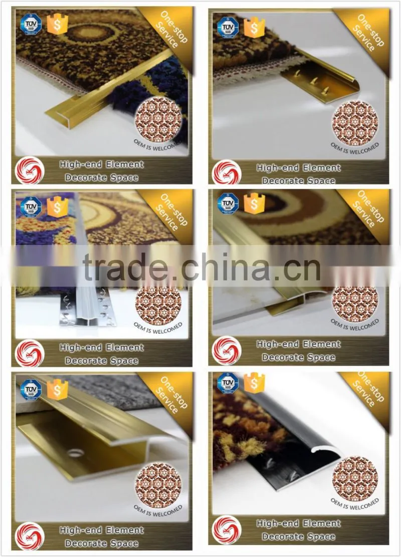 Wear-resisting carpet cover strips laminate square edge trim carpet edge trim
