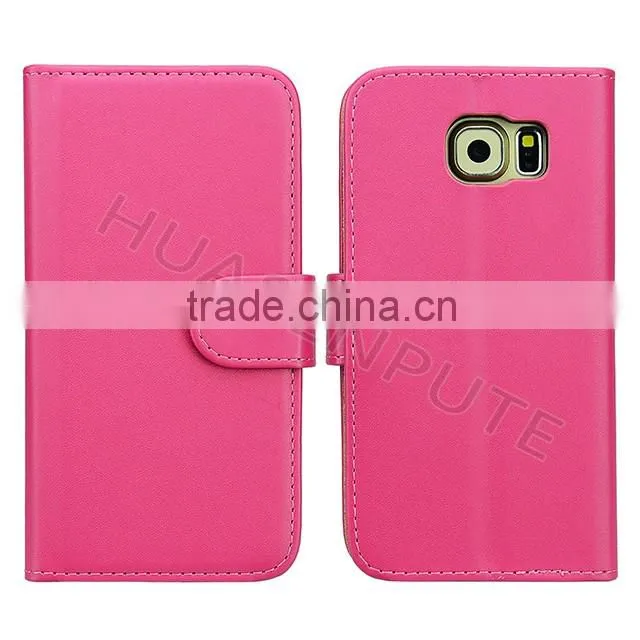 Hot New Products Leather Case for Samsung Galaxy S6 Wallet Leather Case