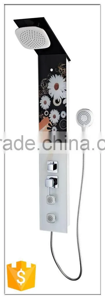 round top shower tempered glass column shower wall panel