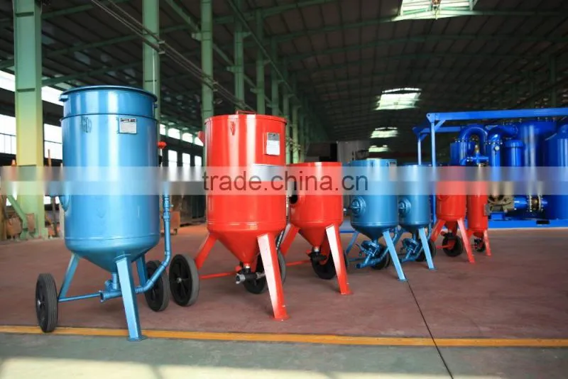 Dustless blaster machine sand pot