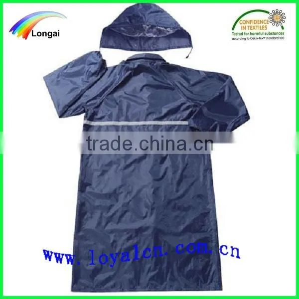 waterproof long men pattern raincoat hooded