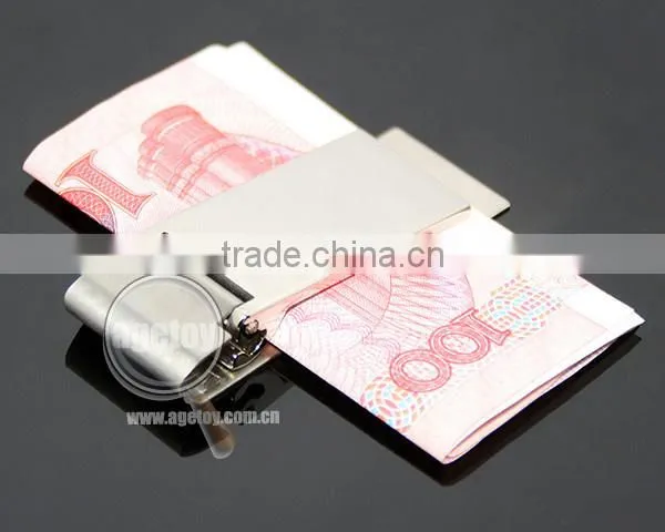 Rectangle Zinc Alloy Cash Clip Slim Pocket Purse Cash Holder Organizer Promotional Blank Stainless Steel Metal Craft Money Clip