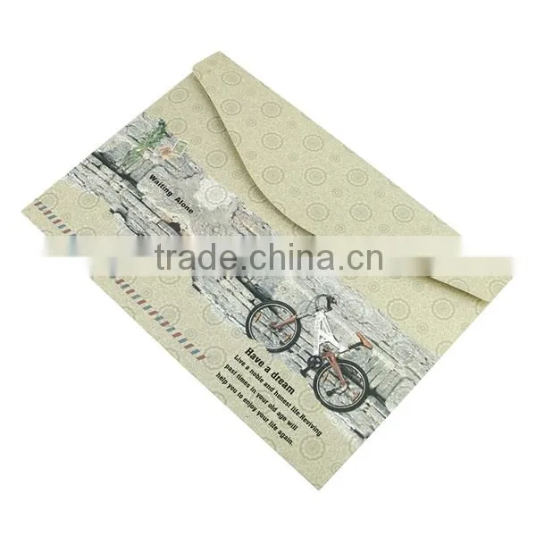 100% Eco-friendly Handmade Printed Custom Design A3 Document Bag, Folder Bag, Button Folder