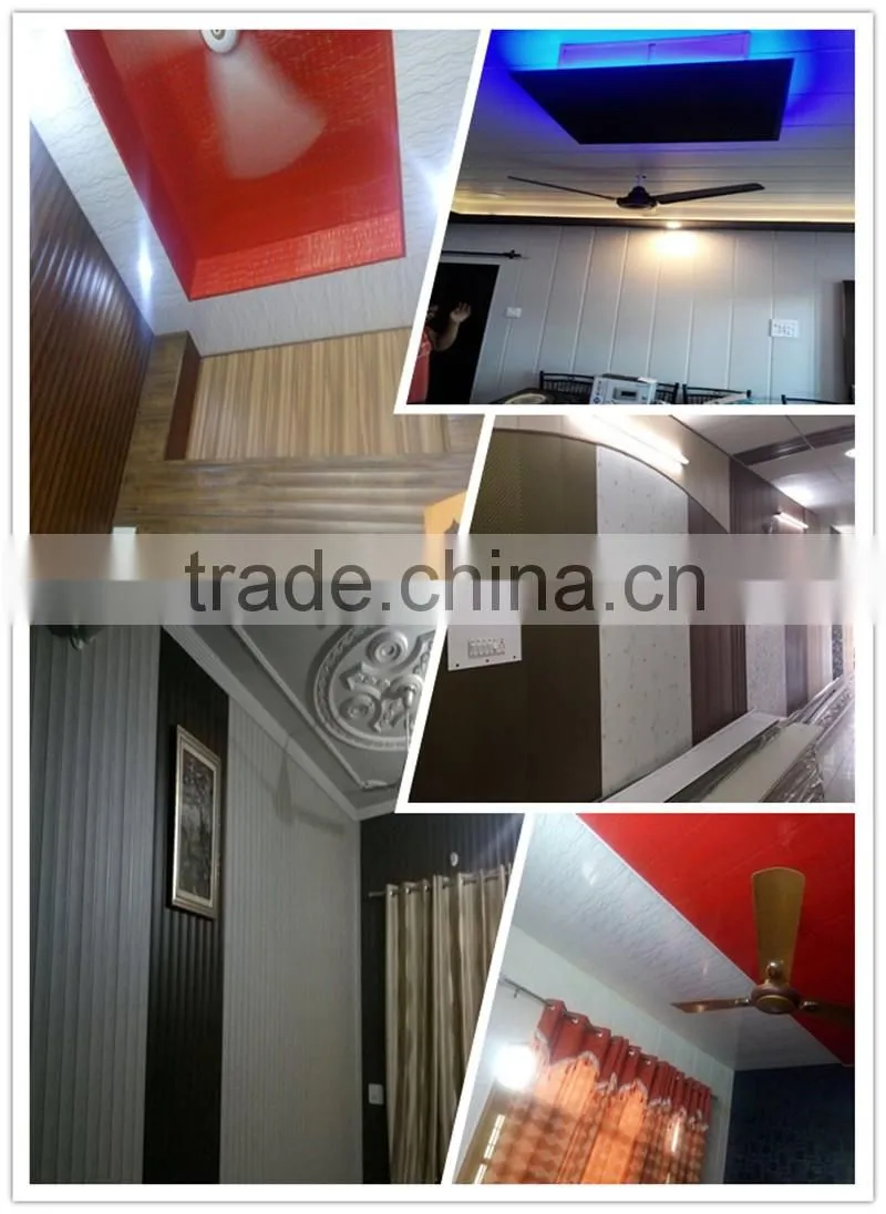 Fire resistant Printing decorative washable PVC wall panels for interior