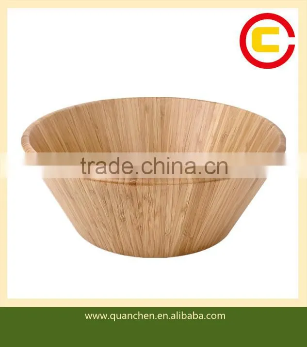 Soiled bamboo bowl, bamboo salad bowl