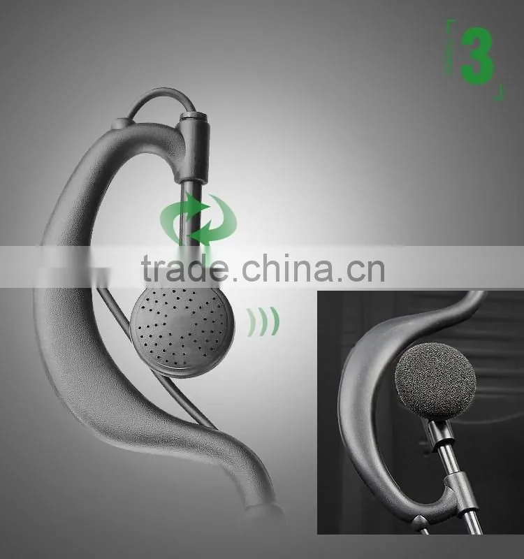 3.5mm Two Jacks Earphone Two Way Radio Headset Cheap Tensile Earpiece