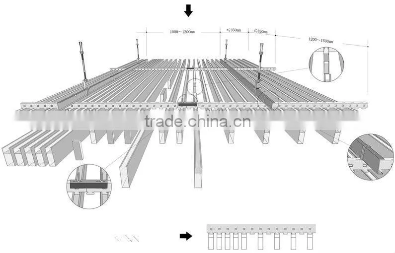 Building material metal waterproof pop ceiling material