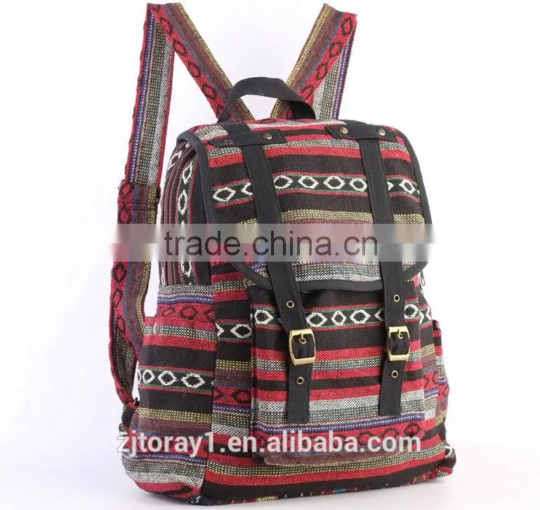 Beautiful Ethnic Cotton Girls Backpack Bag