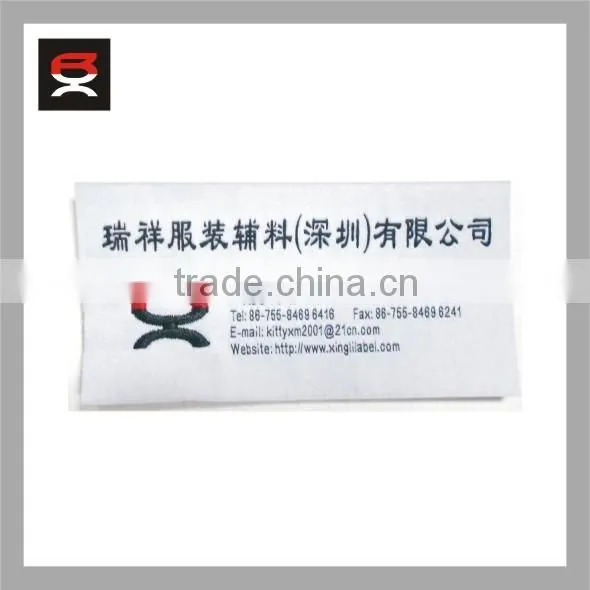 Customized High density Satin Woven Label