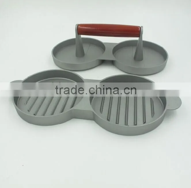 EU FDA food grade manual Non stick layer metal aluminium alloy hamburger press