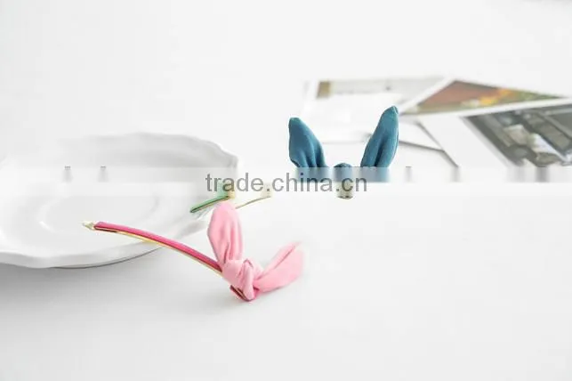 Latest new fashion adorable youthful vigour bunny ear hairpin