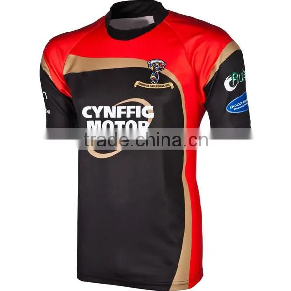 Professional athletes wholesale dry fit sublimated rugby jersey
