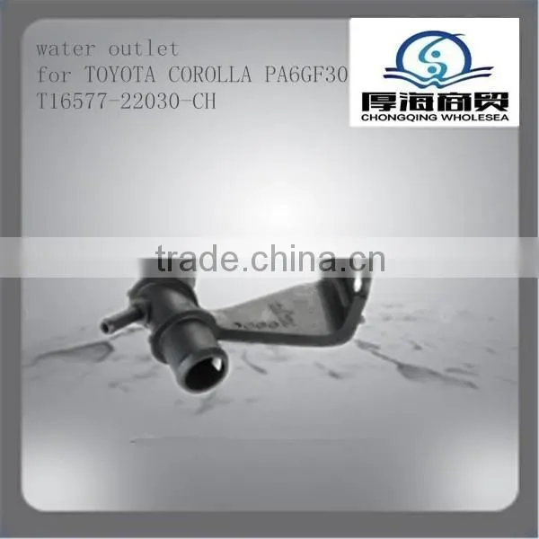 Brand New water outlet for TOYOTA COROLLA PA6GF30 T 16577-22030-CH with high quality and competitive pice.