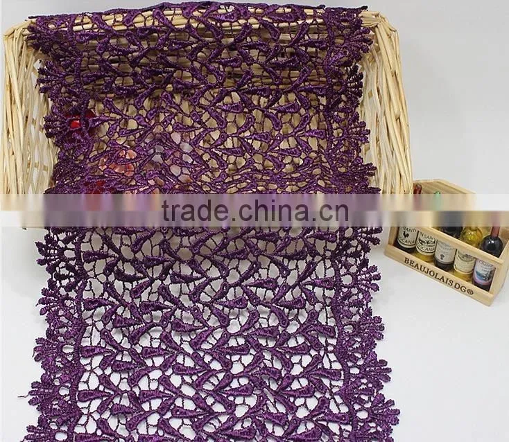 18.5cm Bulk Wide Embroidery Cotton Lace Trim,Color Lace Trim For Clothing