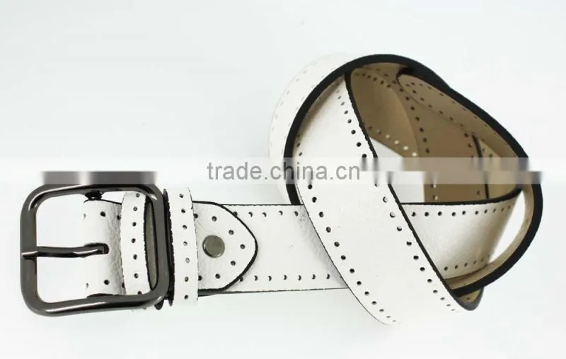 2015 Women Plain fashion PU leather jeans belt with Fuax leather and square buckles in yiwu