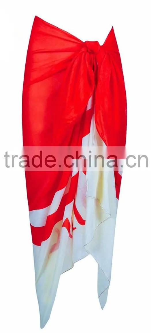 Fashionable Beach Pareo Sarong in 100% Polyester - With Audited Factory