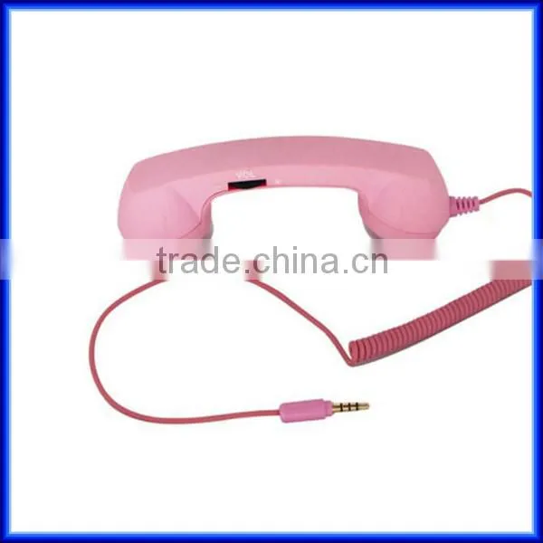 Hot selling mobile phone handset for iphone, Innovative Anti-Radiation plastic Bluetooth retro mobile/cell phone handset